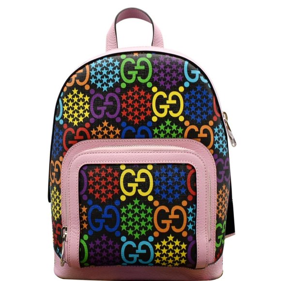 GUCCI  Psychedelic GG Supreme Monogram Canvas Backpack Bag Multicolor 601296 - Picture 1 of 11